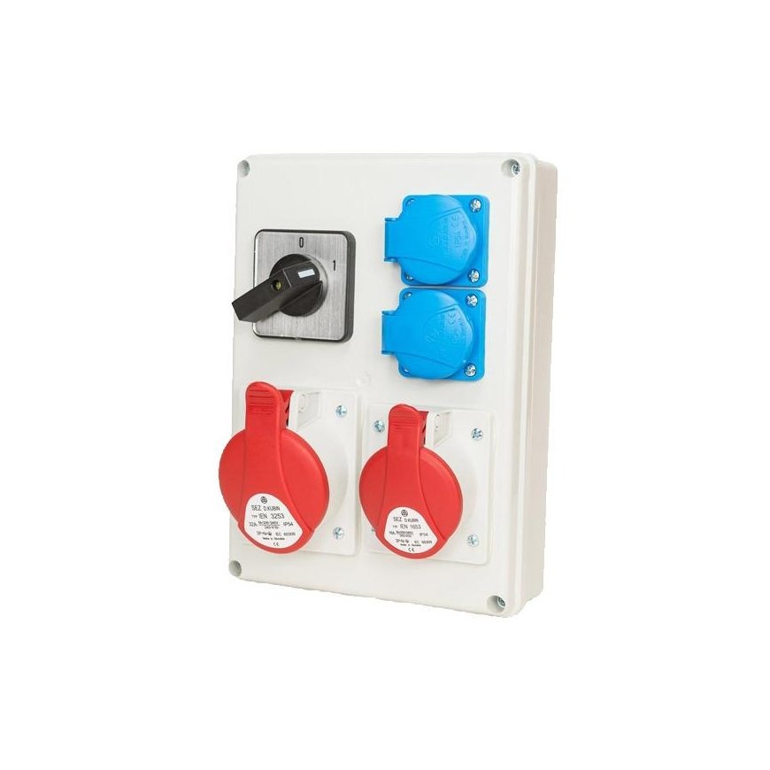 Orno SEZ section 1x16A 5P/ 5P 2x230V TVM 21 IP44 0-1 (ROS-W1603.2/0-1 switch) – 3