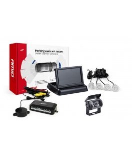 Amio Parking sensor kit tft02 4.3 inch with camera hd-501 and 4 sensors silver color