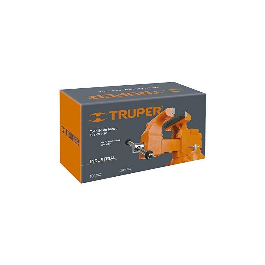 Šaltkalvio spaustuvai, HEAVY DUTY 150mm 24,2kg. 360° pasukamas. Keičiamos lūpos Truper® – 7