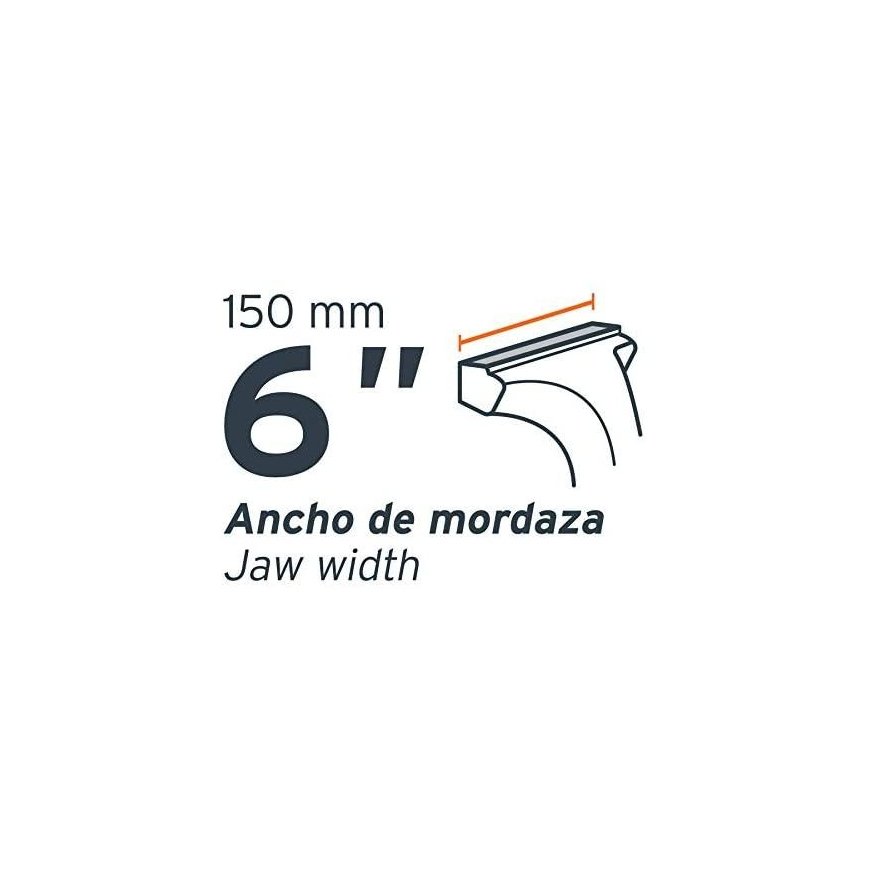 Šaltkalvio spaustuvai, HEAVY DUTY 150mm 24,2kg. 360° pasukamas. Keičiamos lūpos Truper® – 11