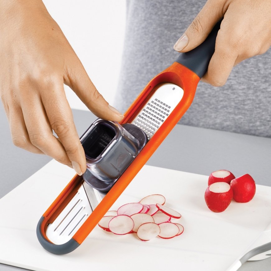 Joseph Joseph Handi-Grate 2-in-1 Mini Grater and Slicer - Orange – 3
