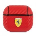 Ferrari FESA3CARE AirPods 3 Cover Red/Red Road PU Carbon