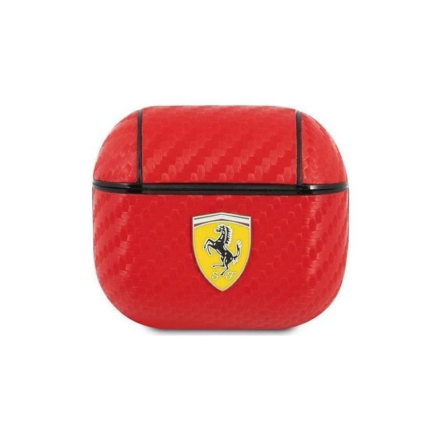 Ferrari FESA3CARE AirPods 3 Cover Red/Red Road PU Carbon – 2