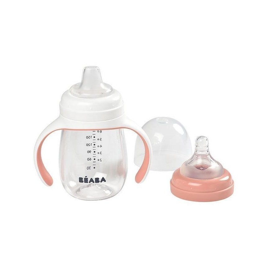 BEABA TRAINING BOTTLE-DRUNK 2IN1, 210 ML, OLD Pink – 9