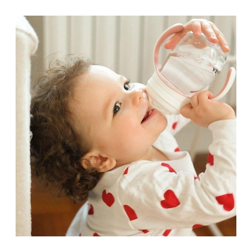 BEABA TRAINING BOTTLE-DRUNK 2IN1, 210 ML, OLD Pink – 12