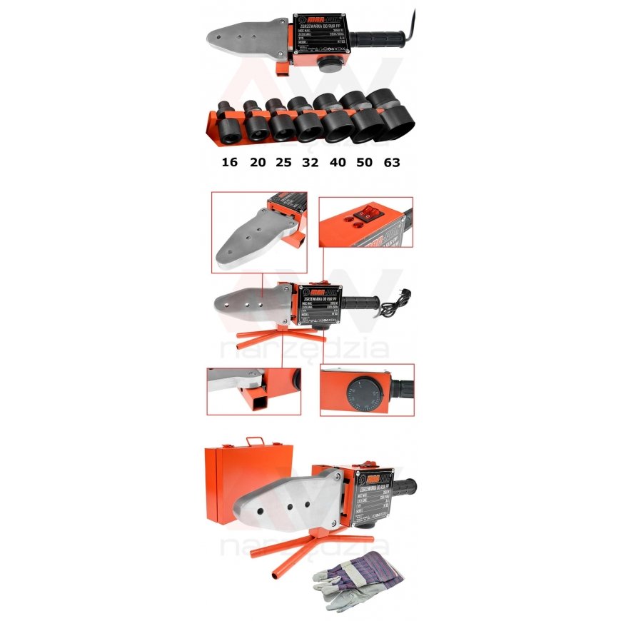 MAR-POL plastic (PVC) pipe welding machine 2660W – 2