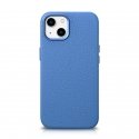 iCarer Litchi Premium Leather Case iPhone 14 Plus Magnetic Leather Case with MagSafe Light Blue (WMI