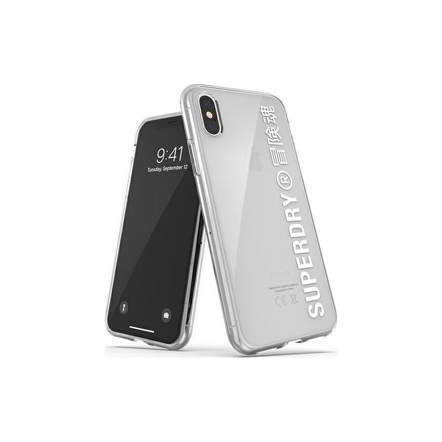 Superdry SuperDry Snap iPhone X/Xs skaidrus dėklas biły/baltas 41576