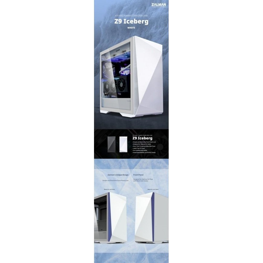 Zalman Z9 Iceberg White body – 3