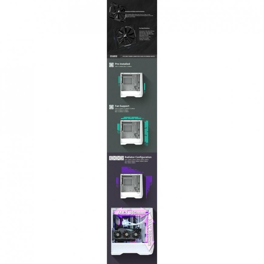 Zalman Z9 Iceberg Baltasis korpusas – 9