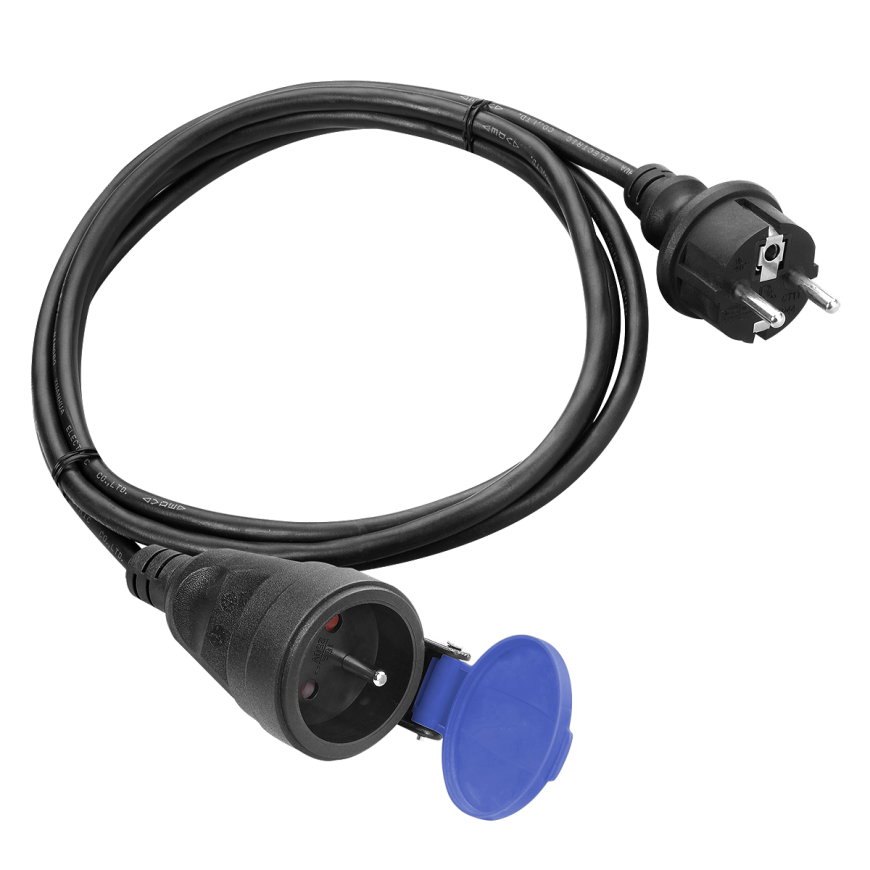 Orno IP44 splash-proof workshop extension cord, 1x2P + Z 30m, rubber oil-resistant cable H07RN-F 3x1