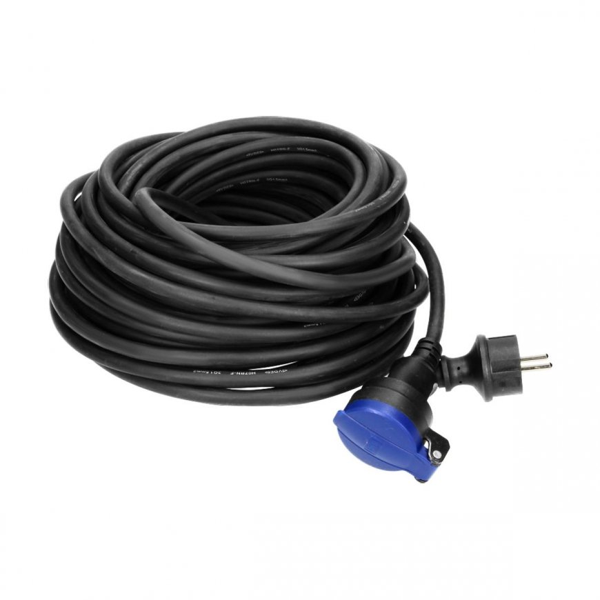 Orno IP44 splash-proof workshop extension cord, 1x2P + Z 30m, rubber oil-resistant cable H07RN-F 3x1 – 2