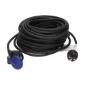 Orno IP44 splash-proof workshop extension cord, 1x2P + Z 30m, rubber oil-resistant cable H07RN-F 3x1
