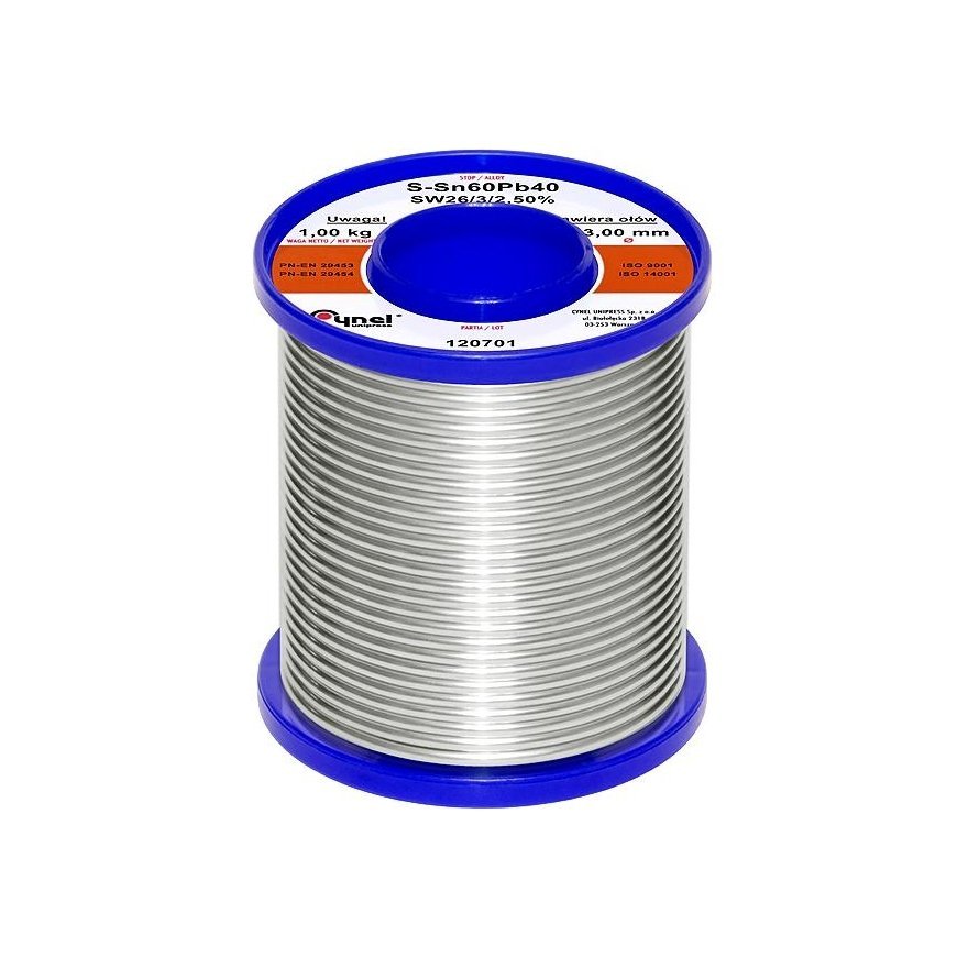 Solder with flux CYNEL LC60-SW26 3.00mm 1kg