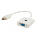 Savio CL-27/B video cable adapter HDMI Type A (Standard) VGA (D-Sub) White Savio CL-27/B video cable adapter HDMI Type A (Standard) VGA (D-Sub) White
