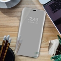 Mocco Clear View Cover Case Grāmatveida Maks Telefonam Samsung Galaxy S23 Sudraba