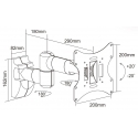 Cabletech UCH0043A Laikiklis LED/LCD/Plasma TV 23-42", iki 30kg (vert/hor)
