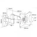 Cabletech UCH0043A Laikiklis LED/LCD/Plasma TV 23-42", iki 30kg (vert/hor)