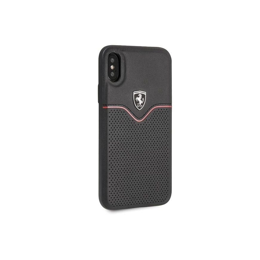 „Ferrari Hardcase“ FEOVEHCI65BK „iPhone Xs Maks“ nespalvotų/nespalvotų takelių pertvara – 3