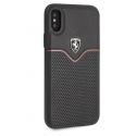 „Ferrari Hardcase“ FEOVEHCI65BK „iPhone Xs Maks“ nespalvotų/nespalvotų takelių pertvara „Ferrari Hardcase“ FEOVEHCI65BK „iPhone Xs Maks“ nespalvotų/nespalvotų takelių pertvara