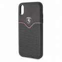 „Ferrari Hardcase“ FEOVEHCI65BK „iPhone Xs Maks“ nespalvotų/nespalvotų takelių pertvara „Ferrari Hardcase“ FEOVEHCI65BK „iPhone Xs Maks“ nespalvotų/nespalvotų takelių pertvara