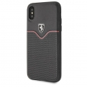 „Ferrari Hardcase“ FEOVEHCI65BK „iPhone Xs Maks“ nespalvotų/nespalvotų takelių pertvara „Ferrari Hardcase“ FEOVEHCI65BK „iPhone Xs Maks“ nespalvotų/nespalvotų takelių pertvara