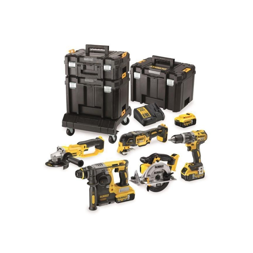 13 dalių Dewalt elektrinių įrankių rinkinys (DCK654P3T) – 2