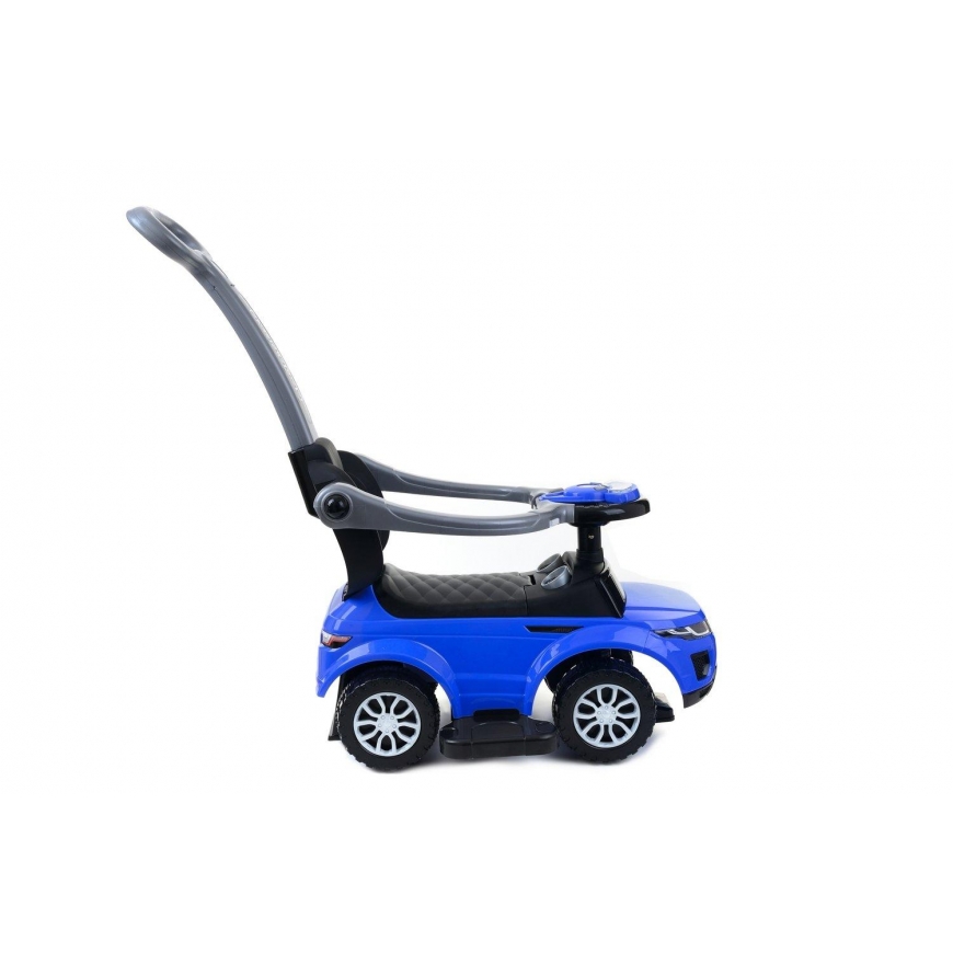 Paspiriamas vaikiškas automobilis-stumdukas su rankena FUNFIT KIDS, mėlynas – 3