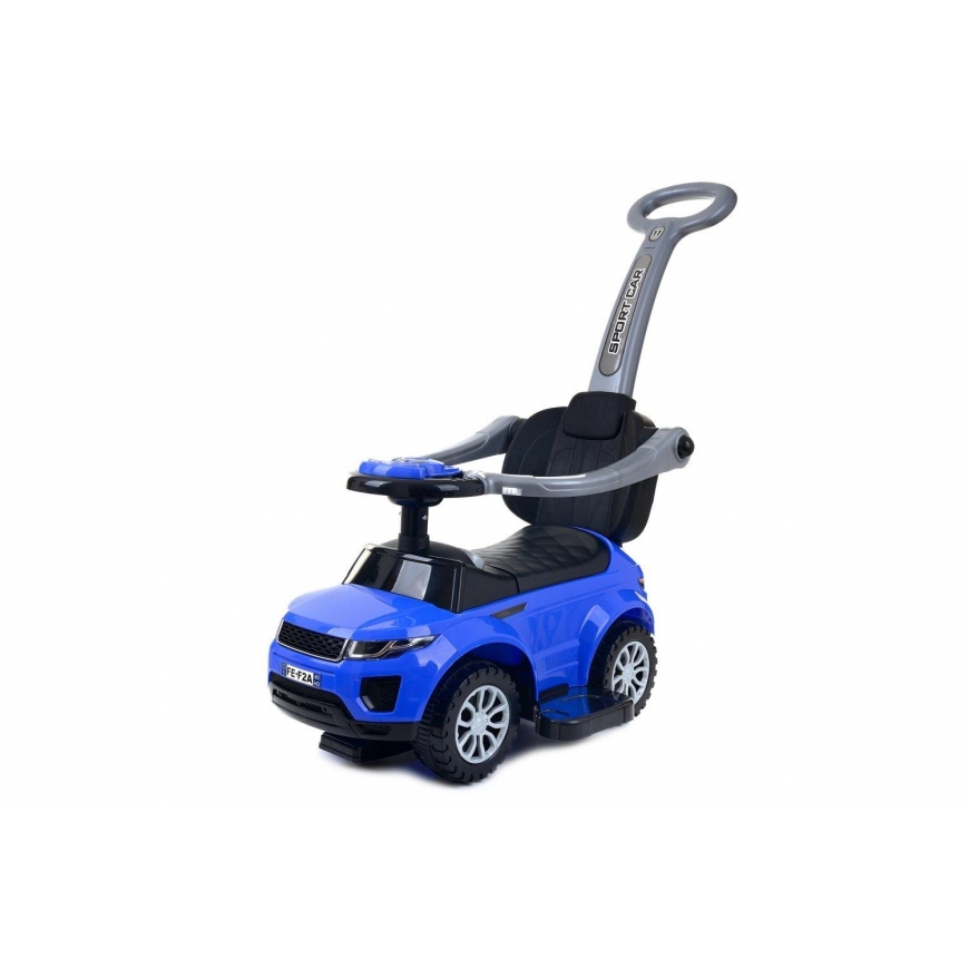 Paspiriamas vaikiškas automobilis-stumdukas su rankena FUNFIT KIDS, mėlynas – 5