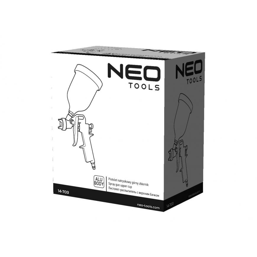 NEO Purškimo pistoleto viršutinis bakas 0,5 l, 1,4 mm – 2