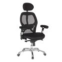 Executive chair OFFICE4YOU GAIOLA, chrome base, black sp.