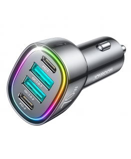 Joyroom automobilinis įkroviklis 70 W su 4 prievadais: 2 x USB C, 2 x USB juodas (JR-CL29)