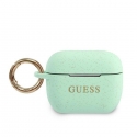 Guess Protective case GUACAPSILGLGN silicone Glitter for AirPods Pro turquoise