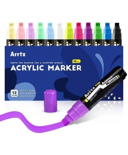 Acrylic markers - felt-tip pens ARRTX, 12 colors