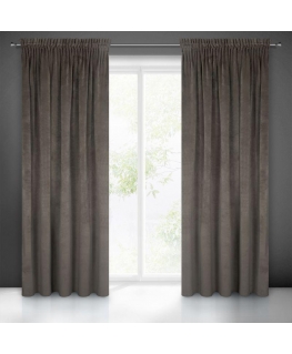 Night curtain made of soft velvet Eurofirany DIVA LINE RIA 140X270 cm, tape/tunnel/hooks, 300 g/m2, color: graphite