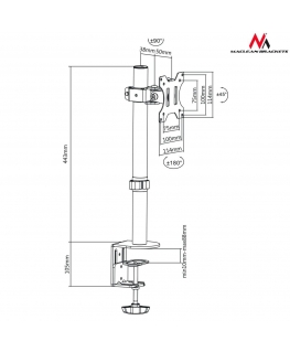MACLEAN MC-751 Maclean MC-751 monitorius desk bracket 13-32 8kg vesa 75x75, 100x100