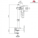 MACLEAN MC-751 Maclean MC-751 monitorius desk bracket 13-32 8kg vesa 75x75, 100x100