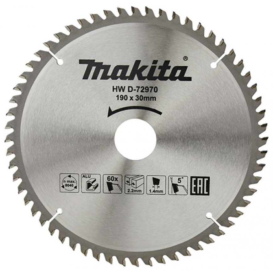 Makita D-72970 TCT saw 190X2.2X30mm