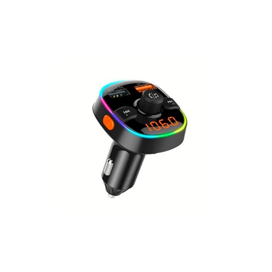Extra Digital FM modulator for car BC52LQ (RGB LED, QC 3.0, micro SD, hands-free equipment)