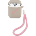 Guess protective case GUACA2LSVSGP silicone vintage for AirPods 1/2 gray pink