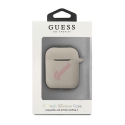 Guess protective case GUACA2LSVSGP silicone vintage for AirPods 1/2 gray pink