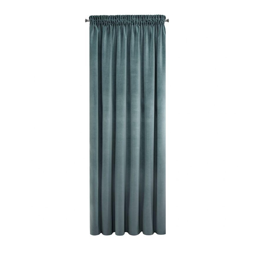 Eurofirany single-color thicker soft velvet night curtain KRISTI, 140X270 cm, 330 g/m2, band/tunnel, – 3
