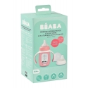 BEABA MOKOMASIS STIKLINIS BUTELIUKAS-GERTUVĖ 2IN1, 210 ML, OLD Rožinis, SILIKONINIAME DĖKLE BEABA MOKOMASIS STIKLINIS BUTELIUKAS-GERTUVĖ 2IN1, 210 ML, OLD Rožinis, SILIKONINIAME DĖKLE