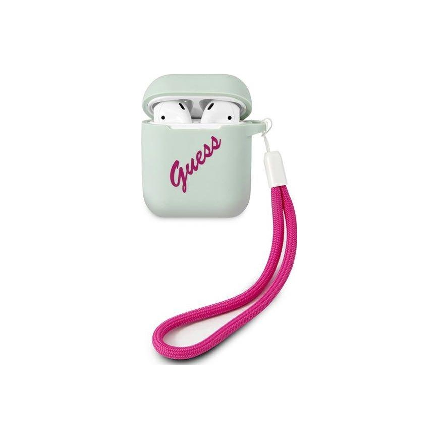 Guess Protective Case GUACA2LSVSBF Silicone Vintage for AirPods 1/2 Blue/Pink