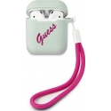 Guess Protective Case GUACA2LSVSBF Silicone Vintage for AirPods 1/2 Blue/Pink