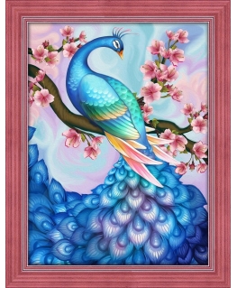 Beldizart Diamond painting set Sakura & Peacock 40х30 cm AZ-1624
