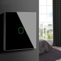Maclean Smart WiFi Touch Light Switch Compatible with Tuya APP Wall Glass Switch with Color Changing LED Backlight Reversing Swi