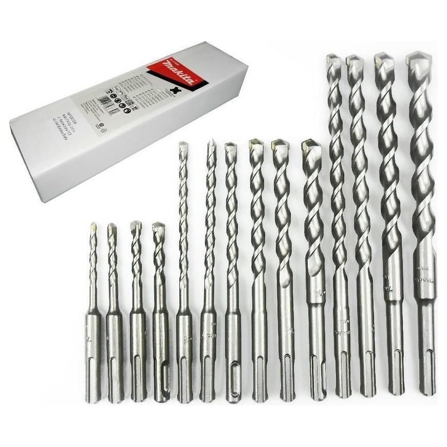 Grąžtas SDS +, Makita, 14 vnt. velenų rinkinys [D-71956] – 3