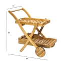 Serving trolley FINLAY 84x57xH84cm, acacia