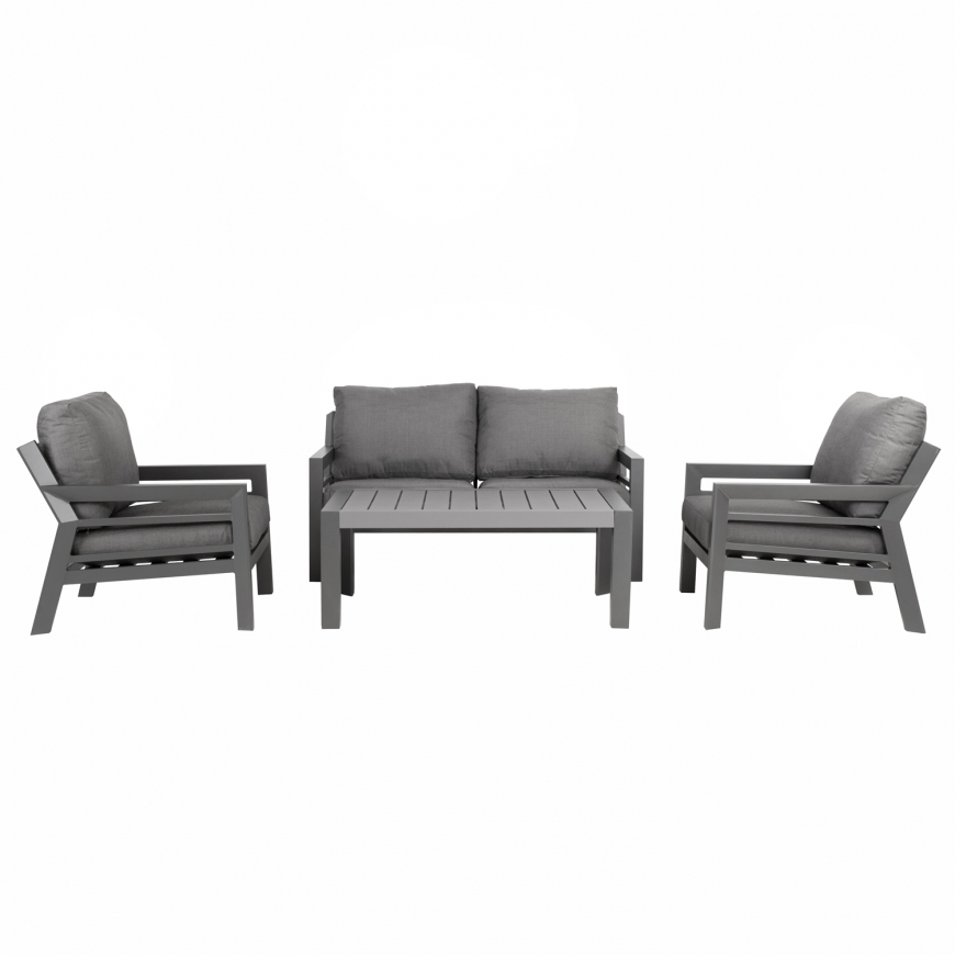 Garden furniture set TOMSON table, sofa and 2 chairs, grey – 5